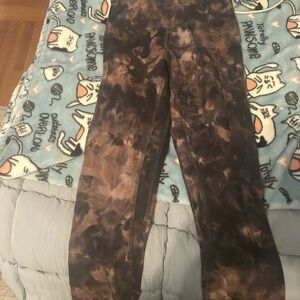 lululemon athletica Brown Tie-Dye Leggings